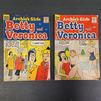 Betty and Veronica 33 (1957) & 69 (1961) Silver Age Comic Book Lot Archie Girls