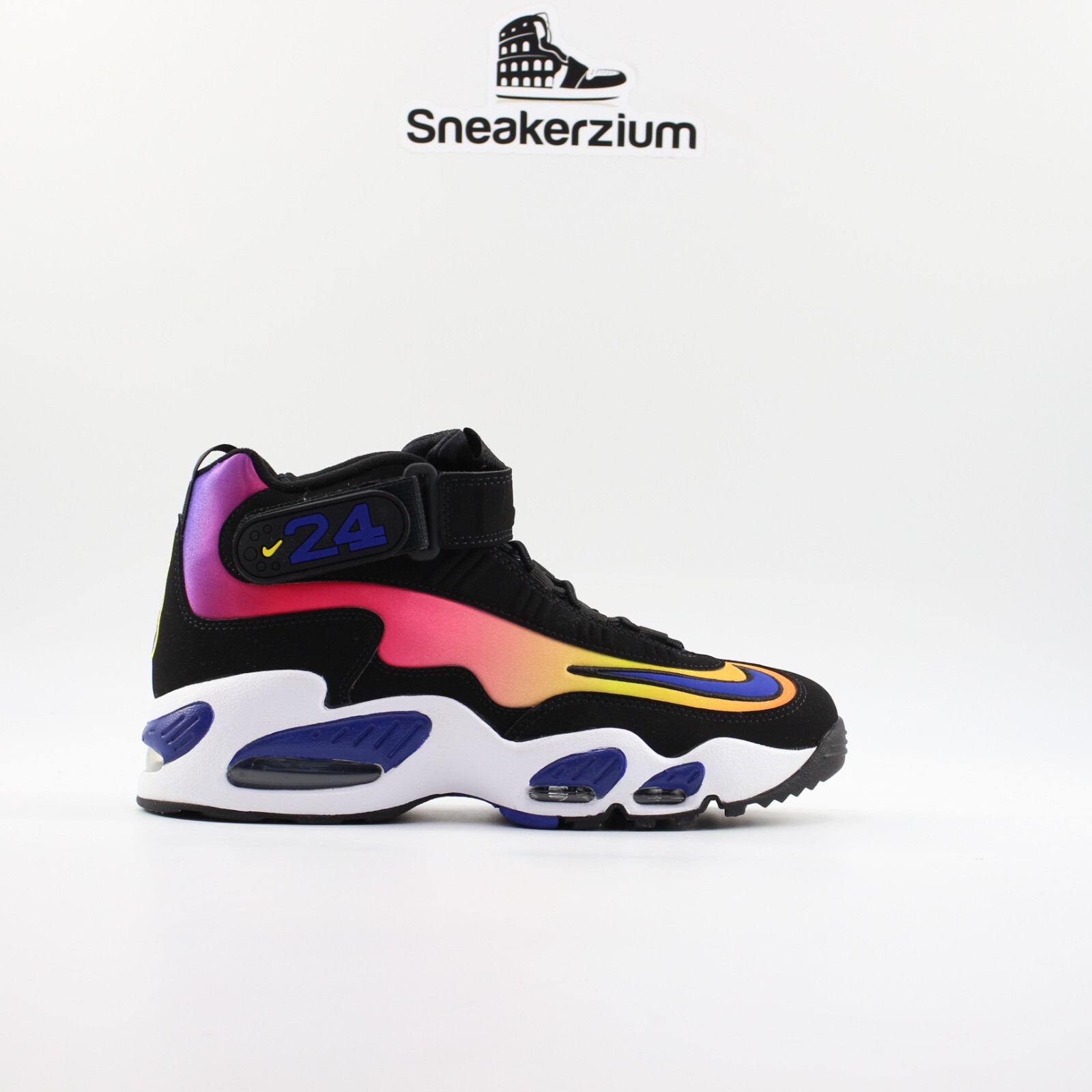 

Мужские новые кроссовки Nike Air Griffey Max 1 Los Angeles Concord Yellow DV3353-001, Черный, Nike Air Griffey Max