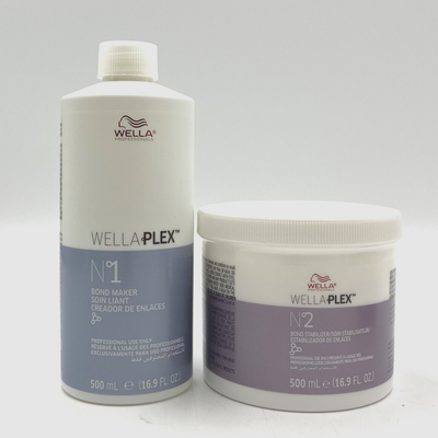 Wella WellaPlex No.1 Bond Maker No.2 Bond Stabilizer 16.9 oz Duo