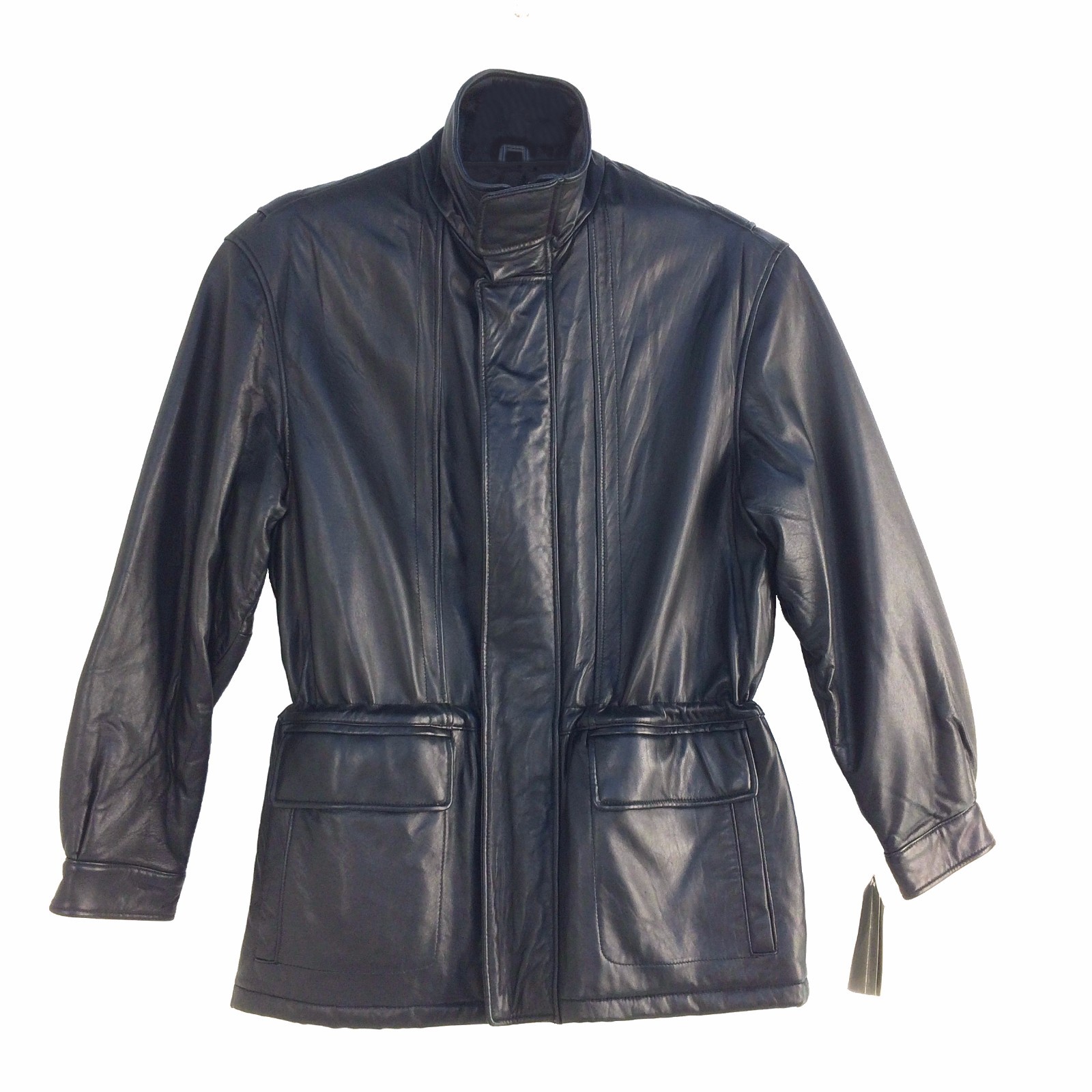 ジャケット・アウター old londo fog leather wool blouson black VTG Towne London Fog Men's Size XL Black Leather Bomber
