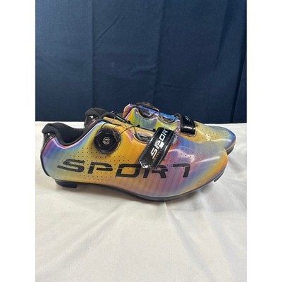 Sport Iridescent Rainbow Cycling Shoes Women Size 38 Road Bike SPD SPD-SL Cleat