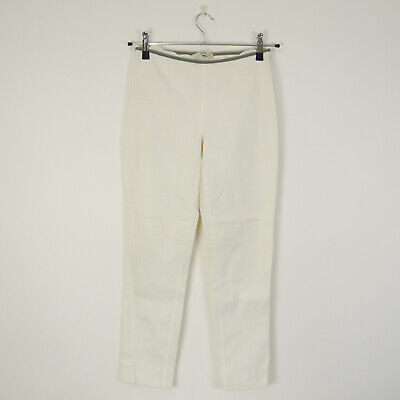 Prada Vintage White Cotton Cropped Trousers Size 10