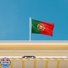 ASUNO Portugal Flag 3 × 5 Feet Polyester Portuguese National Banner with 2 Brass Grommets Double Side Vivid Color Fade Resistant for Outside Garden Lawn Patio