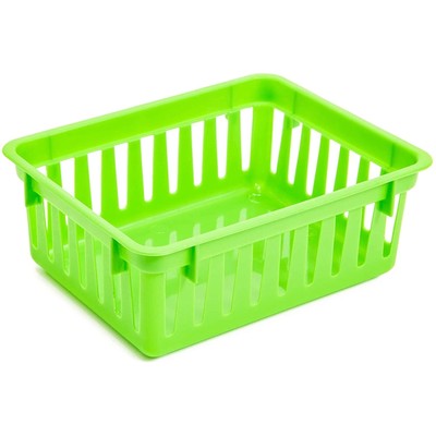 12 Pack Small Colorful Plastic Classroom Storage Baskets (6.1 x 4.8 In)
