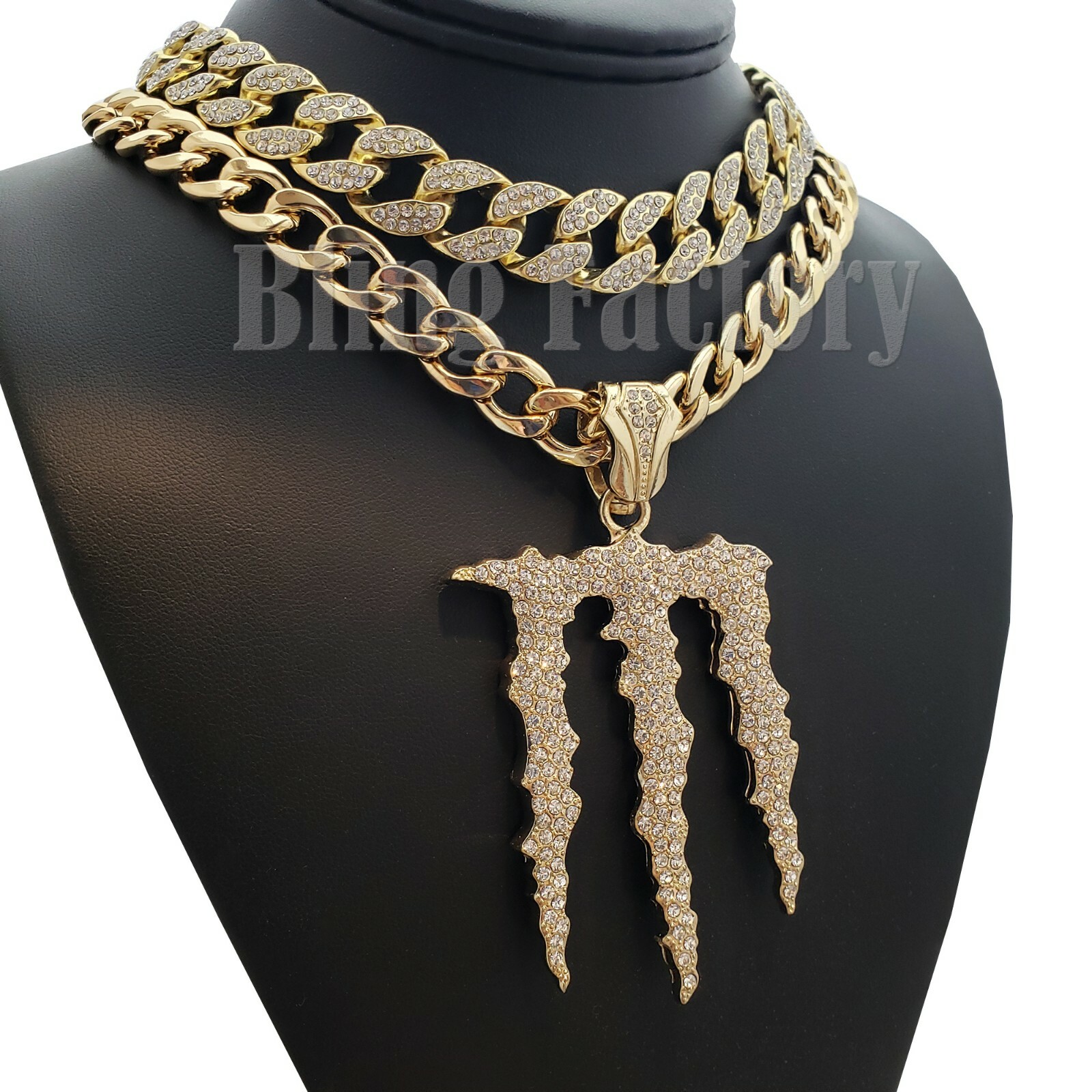 HIP HOP SYMBOL M PENDANT & 20