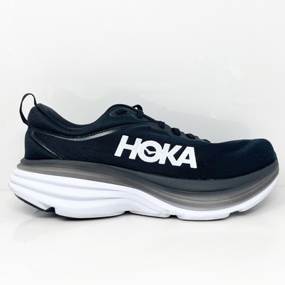 Hoka One One Mens Bondi 8 1123202 BWHT Черные кроссовки для бега Размер 11,5 D