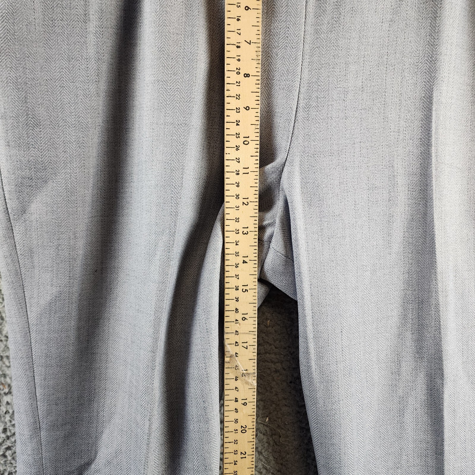 Le Suit Herringbone Pants Women's 16 Granite Pleated Front Elastic Waist Pull On - Picture 8 of 15
