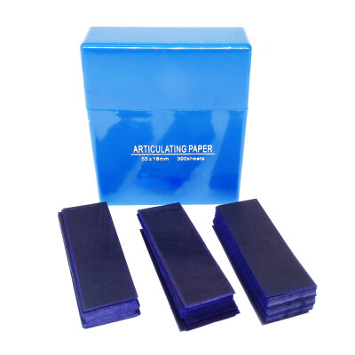 300 hoja/caja Dental Dentista papel articulado tiras azules herramienta Dientes