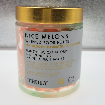 Truly Nice Melons Whipped Boob Polish FULL SIZE 2oz Exfoliating Exfoliator Scrub