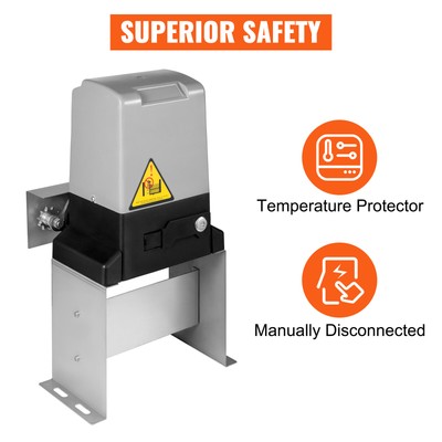 VEVOR 3300Lbs Automatic Sliding Gate Opener Electric Door Operator w/ 2 Remotes