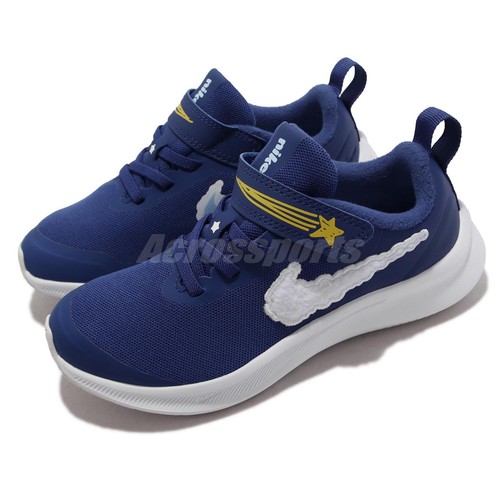 

Nike Star Runner 3 Dream PSV Blue White Strap Kids Preschool Running DD0750-400, Синий, Star Runner 3 Dream Psv