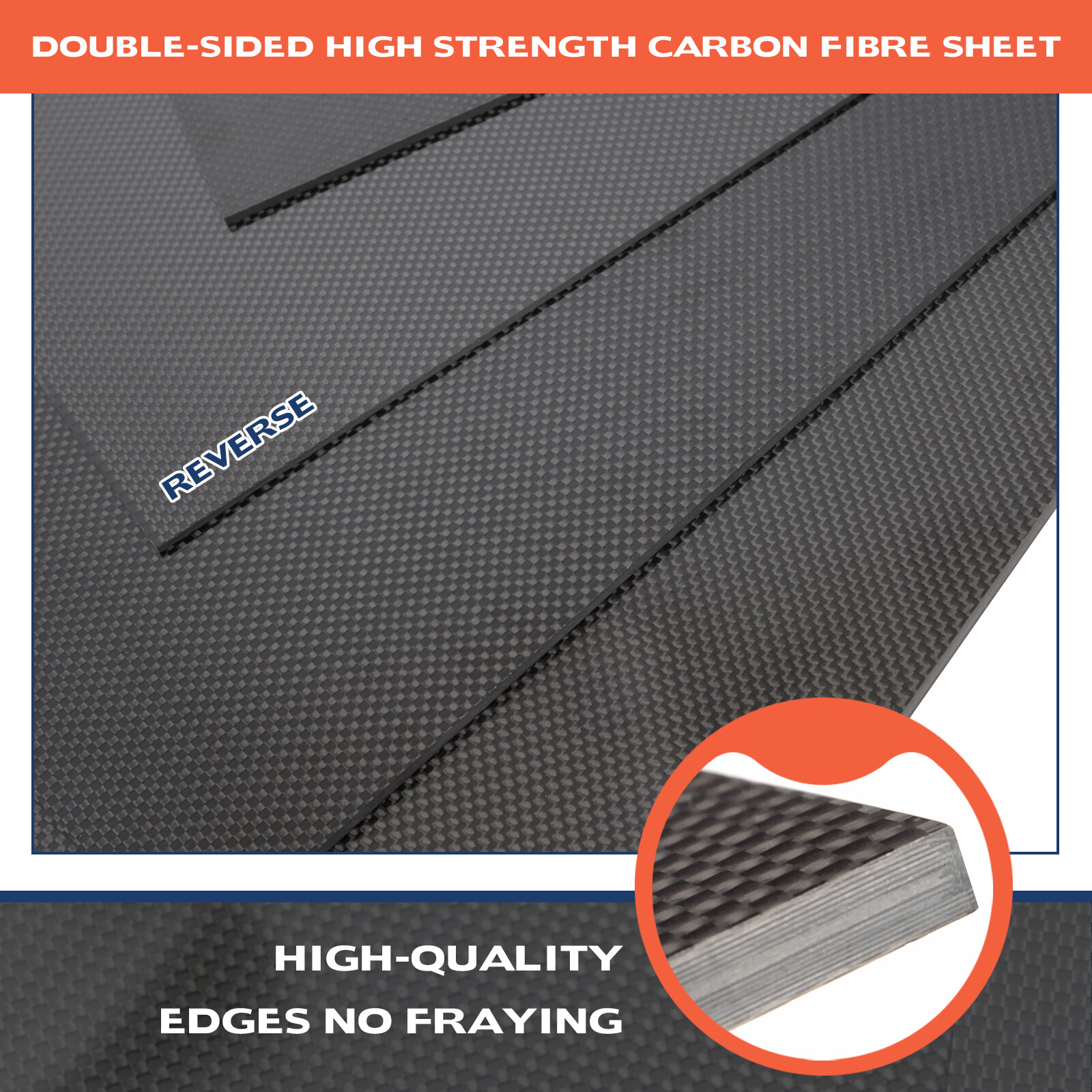 Carbon Fiber Sheet 100% 3K 200x300mm 400x500mm 1.5-5mm Thickness