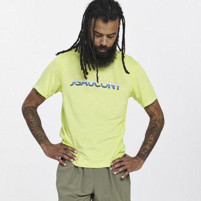 

Мужская одежда Saucony с короткими рукавами и секундомером