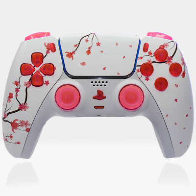 Sakura Neon Cherry Blossom Sony DualSense PlayStation 5 PS5 Custom Controller