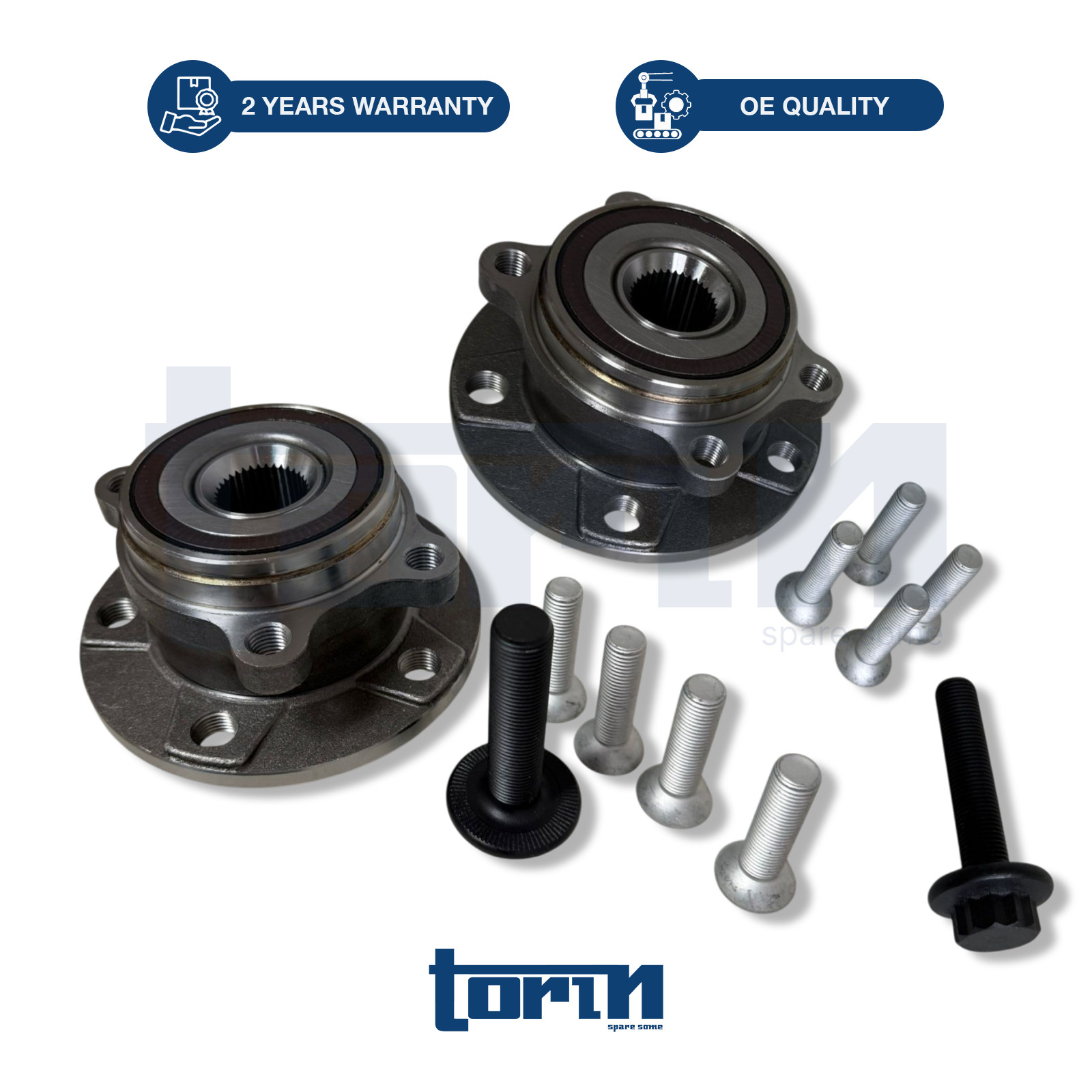 FRONT WHEEL BEARING HUB KIT PAIR FOR AUDI A3 8P 2003-2012 VW GOLF MK6 TIGUAN 5N