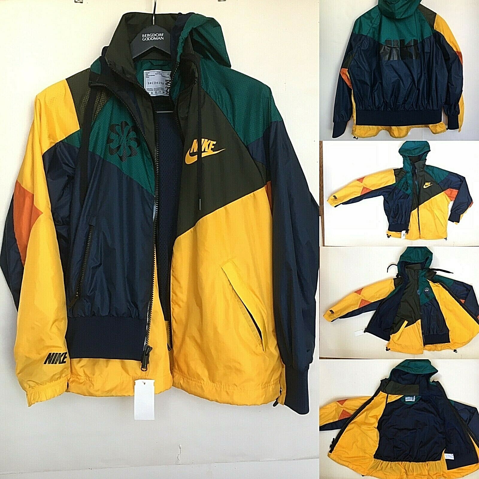 Nike X Sacai Hooded Anorak Zip Jacket Fall 2019 Men's Small Nike X Sacai Hooded Anorak Zip Jacket Fall 2019 Men's Small