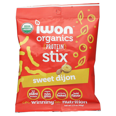 Organics Protein Stix, Sweet Dijon, 8 пакетиков по 1,5 унции (42 г) каждый