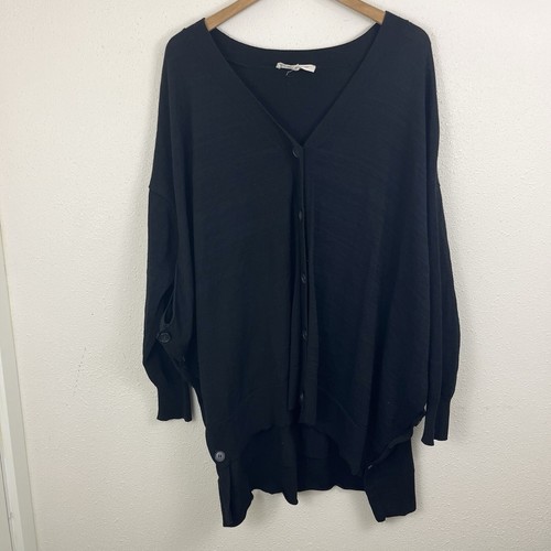 Enfold Japan Side Button Oversized Wool Cardigan Size 38 US