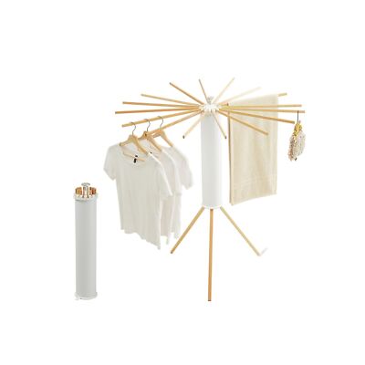 Tripod Clothes Drying Rack, Garment Rack Portable and Foldable Space Saving L...