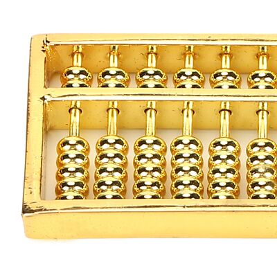 Mini Brass Abacus Vintage-Style Chinese Calculator For Kids Adult Home Office