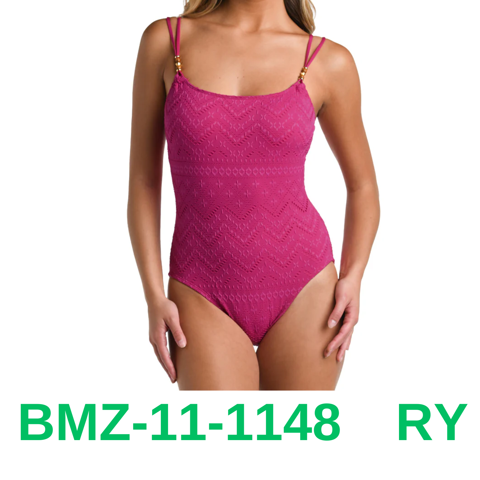 La Blanca Women's Lingerie One Piece Swimsuit, Magenta Saltwater Sands, 4