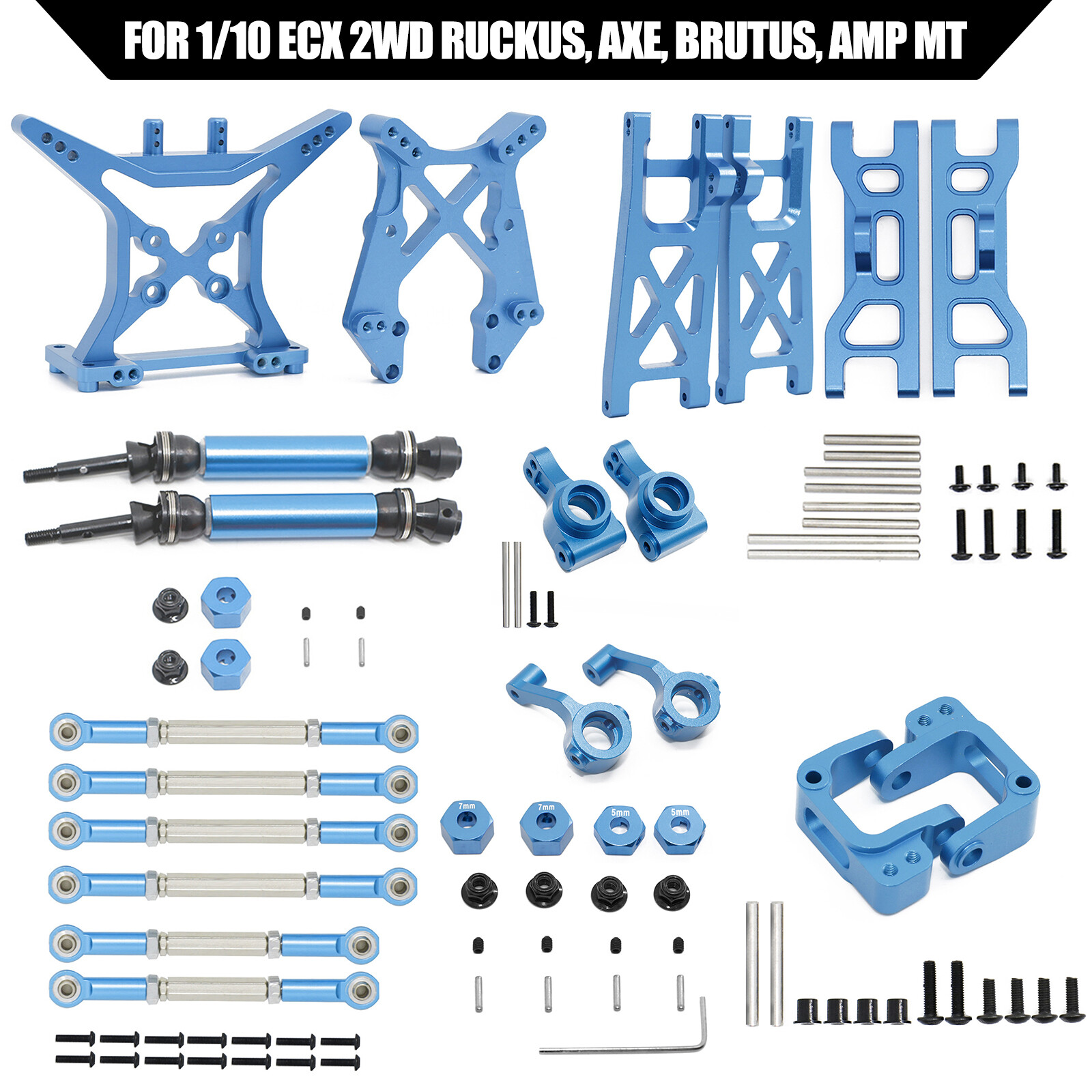 Full Set Upgrade Parts For 1/10 ECX 2WD Torment Axe Circuit Brutus AMP MT DB RC