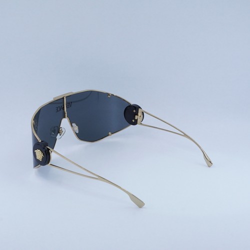 Pre-owned Versace Ve2268 100287 Gold/dark Grey 42-142-115 Sunglasses In Gray