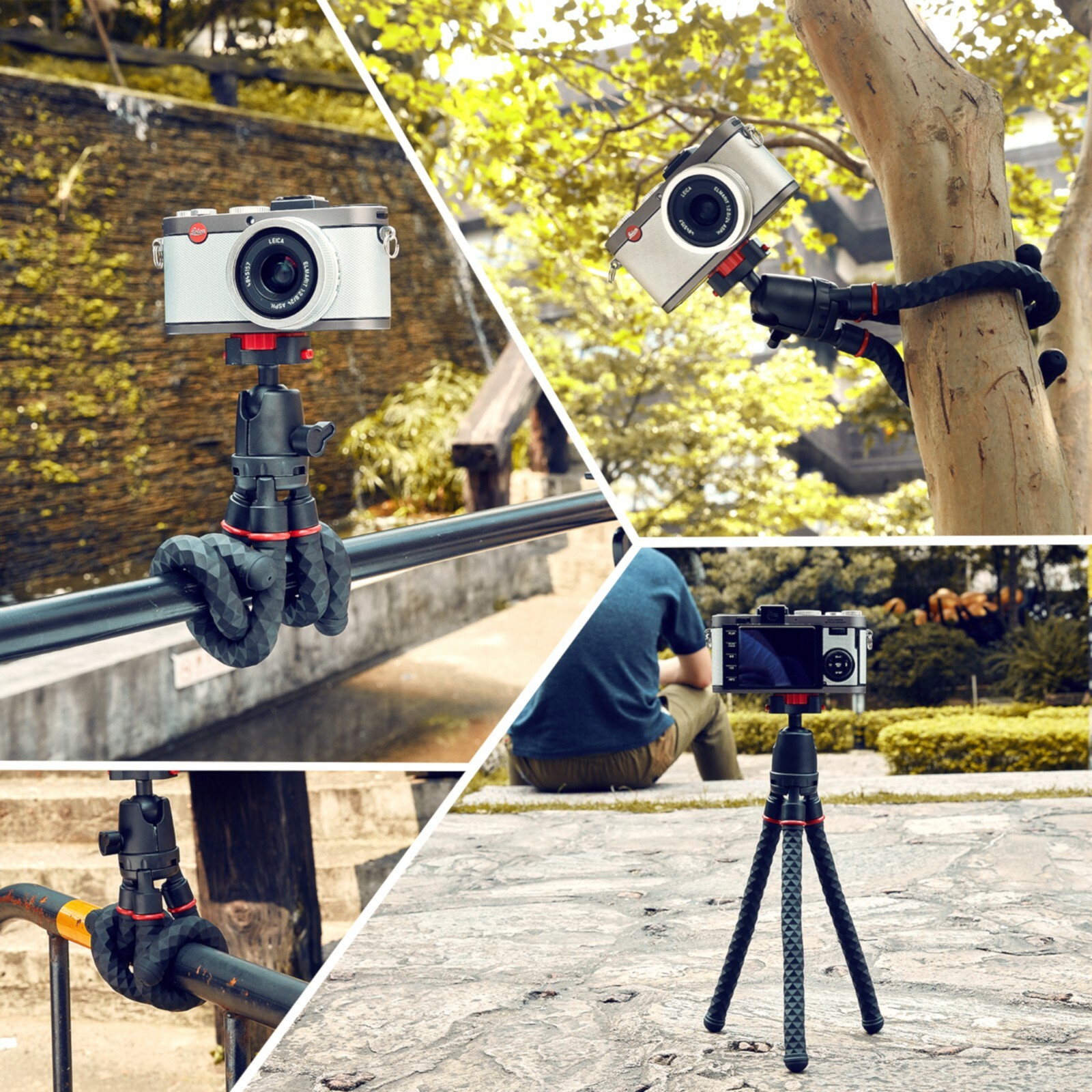 NEWAVE Handheld Flexible Tabletop Camera Phone Tripod Stand w Bluetooth