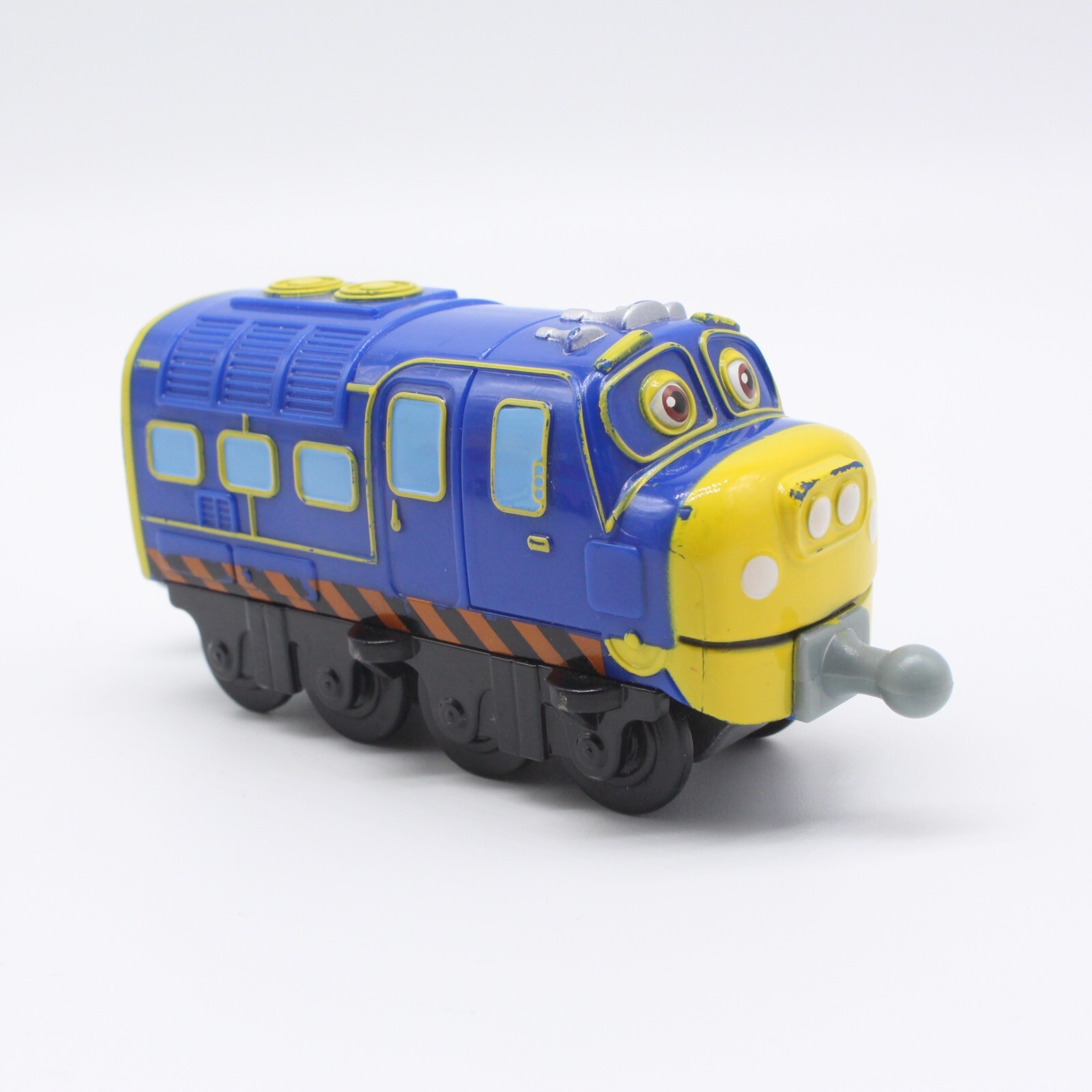 Spick & Span - toy Chuggington BREWSTER Train Diecast Blue Yellow 2013 Snap In