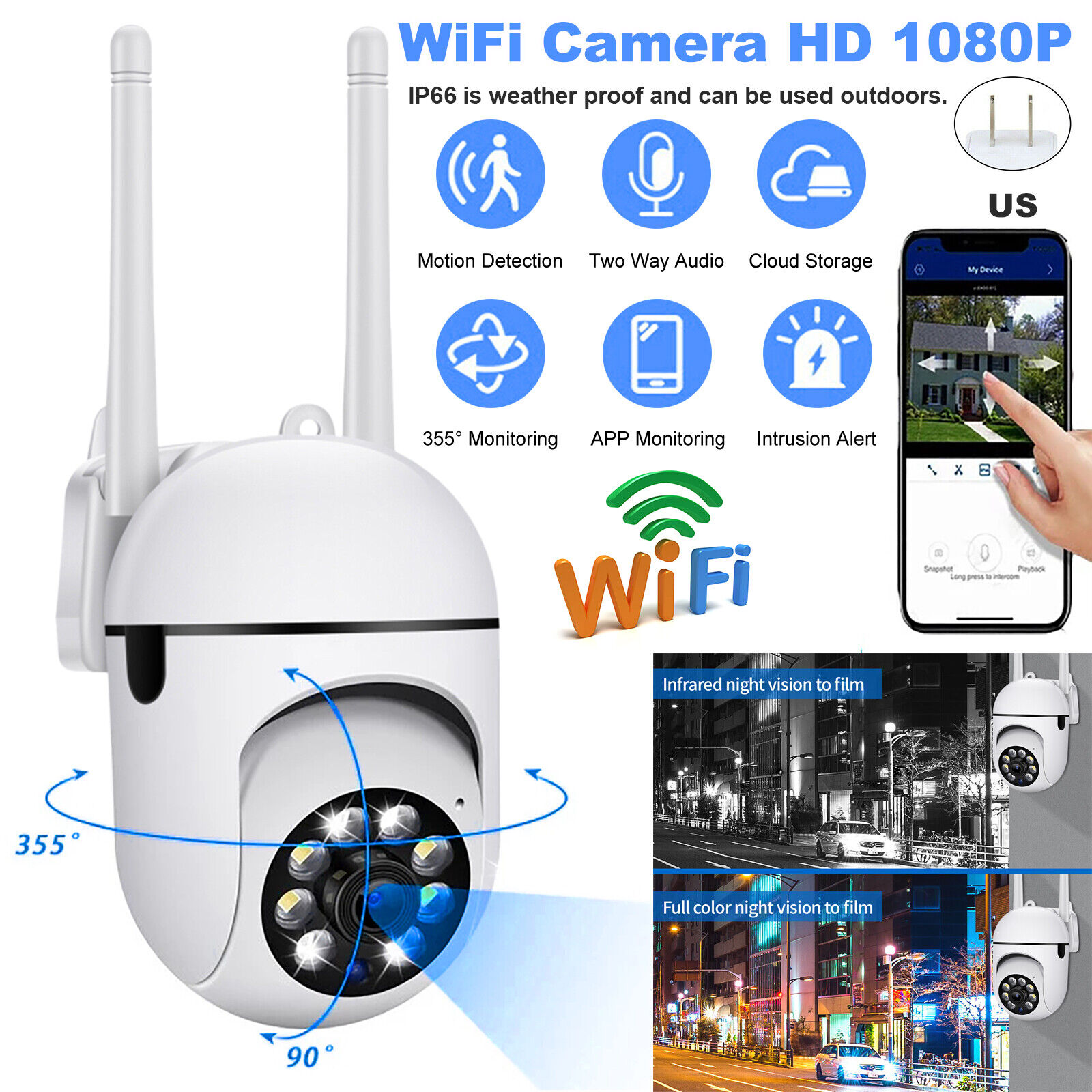 Wireless Security Camera System Indoor Home 5G Wifi Night Vi