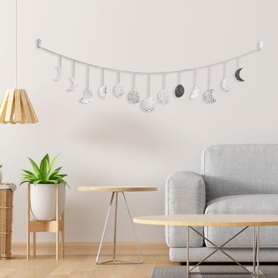 Moon Fase Wall Hanging Headboard Decor Boho per Dorm Office Apartment