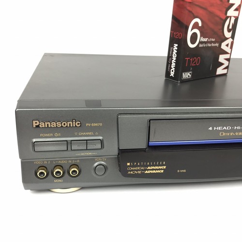 Panasonic PV-S9670 4-Head Hi-Fi Stereo Omnivision S-VHS VCR Works Great!