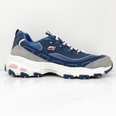 

Skechers Womens D Lites New Journey 11947W Синяя повседневная обувь Кроссовки Размер 8, Синий, D Lites New Journey