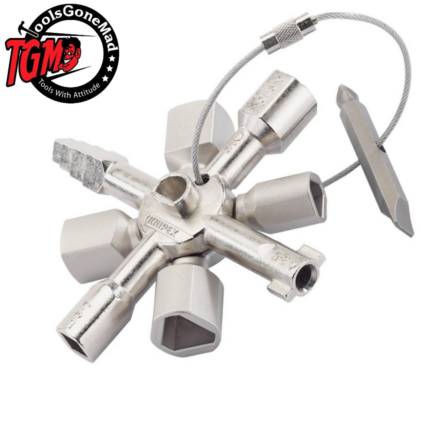 Knipex 001101 Twin Key Multifunctional Switchboard Shut Off Key