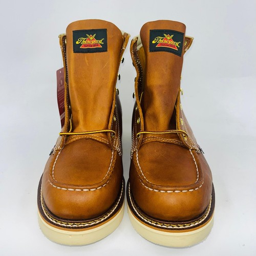 Pre-owned Thorogood Mens Slip-resistant "tobacco" 6" Moctoe Lace Up Work Boots Size 11ee In Brown