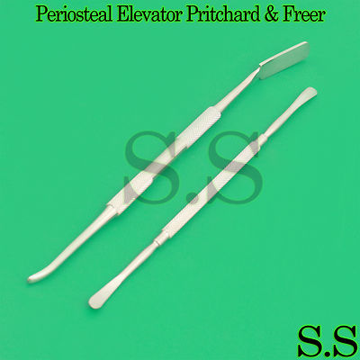 2 Pcs New Kit Periosteal Elevator Pritchard & Freer Surgical Instrument