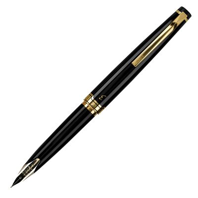 Pilot E95s Fountain Pen, Black Barrel & Gold Accents, Brand New In Box