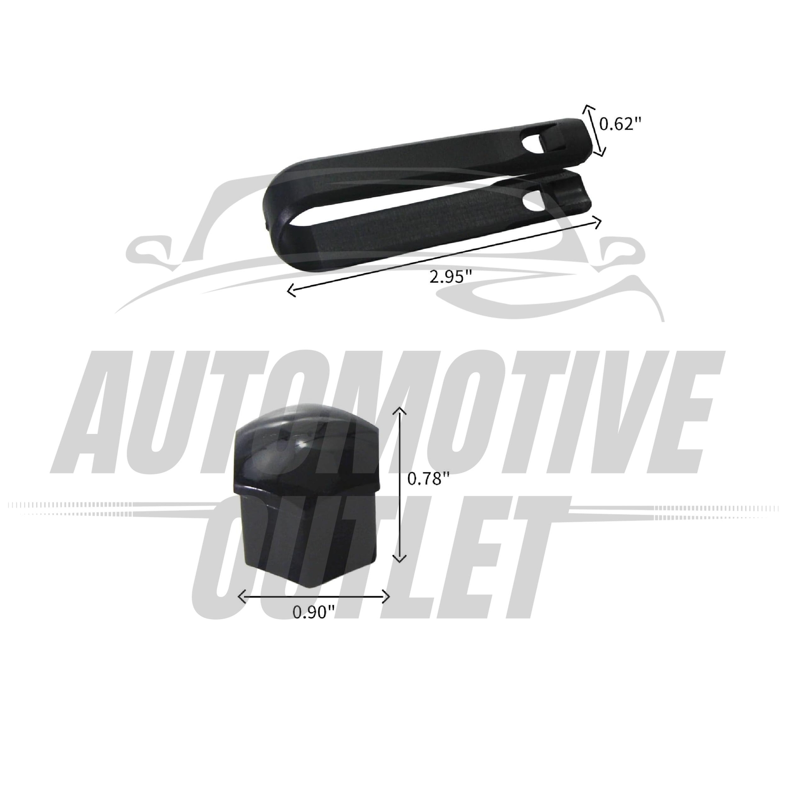 20x17mm GLOSS BLACK WHEEL NUT COVERS LOCKING FOR AUDI A1 A3 A4 A5 A6 A7 2