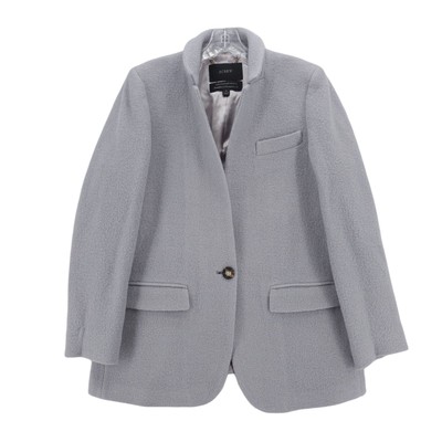 J.CREW Leighton Blazer Jacket Italian Boiled Wool Gray Size 4