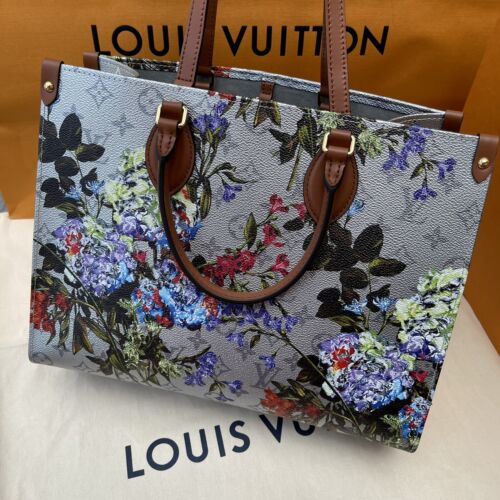 Louis Vuitton Limited Edition Silver Monogram Canvas Garden Neverfull MM NM  Bag - Yoogi's Closet