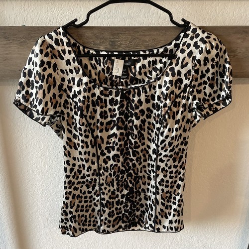 トップス FICTION TOKYO Leopard pattern blouse Buy Leopard Tie Front Long Sleeve Blouse from Next USA