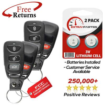 2 For 2015 2016 2017 Hyundai Elantra Keyless Entry Remote Car Key Fob