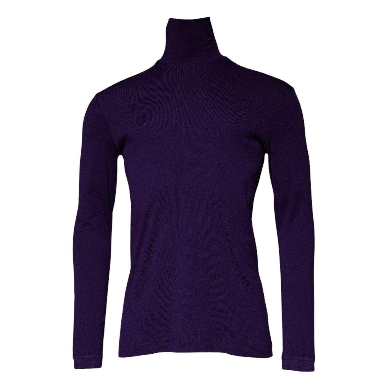 DOLCE & GABBANA Sweater Purple Cotton Turtleneck Men Pullover IT50/US40/L 420usd