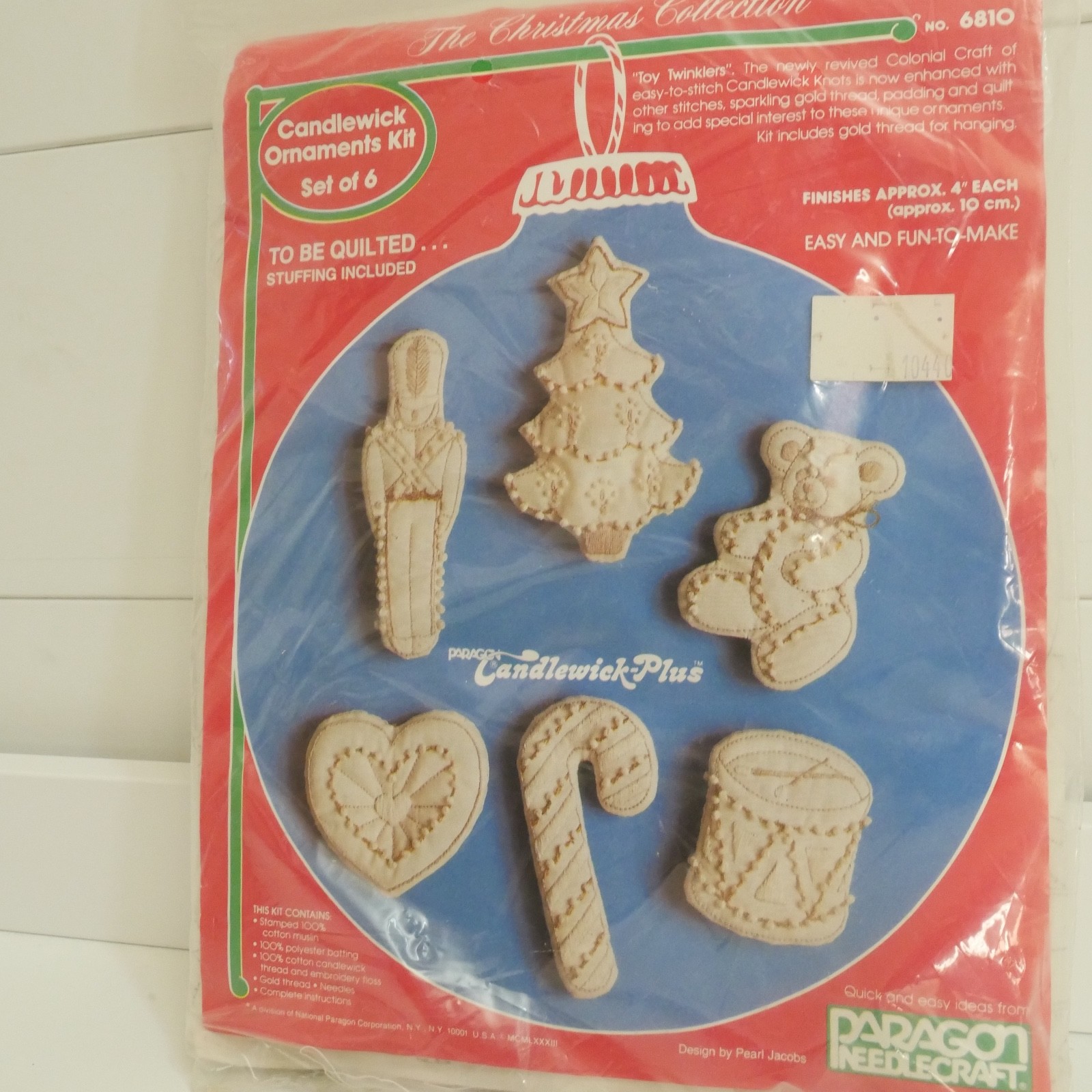 LOT 2 Paragon Christmas Needlecraft Kit Candlewick Ornaments Collection New