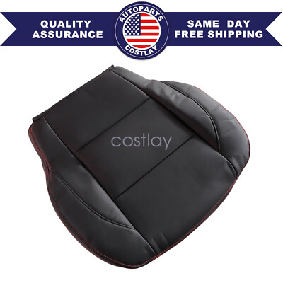 2005-2015 Driver Bottom Seat Cover For Nissan TITAN PRO-4X Black with Red Seam
