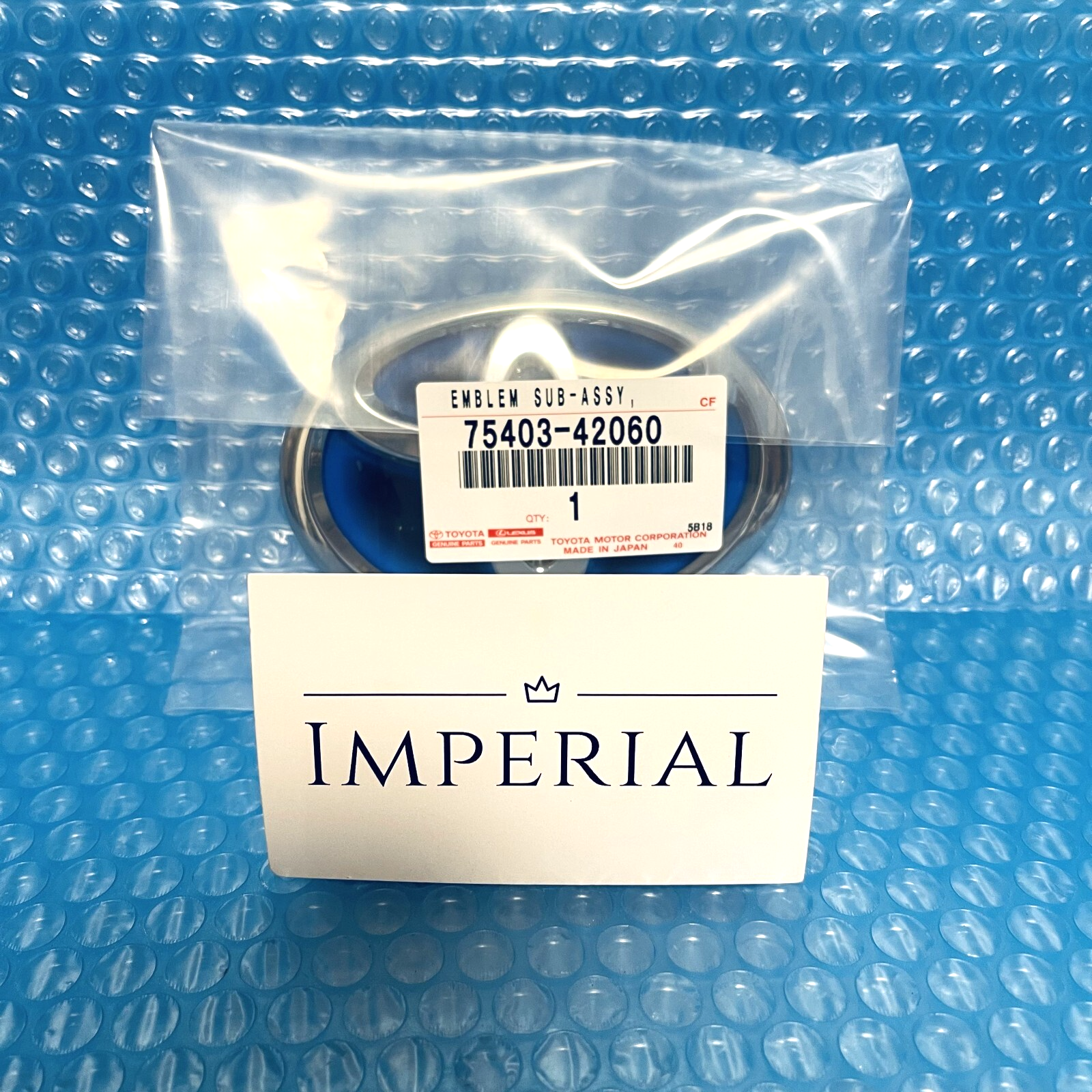 エンザイム TOYOTA Genuine EMBLEM SUB-ASSY LUGGAGE COMPT DOOR SYMBOL EMBLEM
