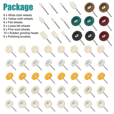 58PCS Mini Abrasive Polishing Wheel Buffing Grinding Rotary Tool Kit for Dremel