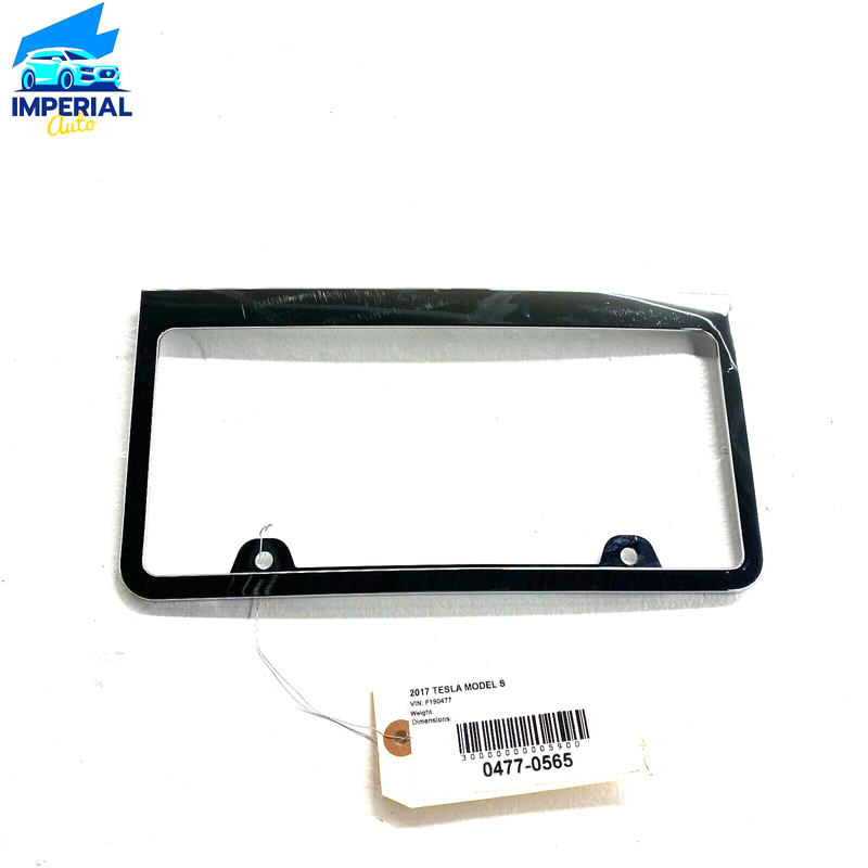 Used TESLA MODEL S 2012 - 2020 Front Bracket Chrome License Plate Frame OEM