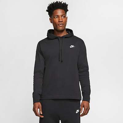 Mens black nike club hoodie hotsell