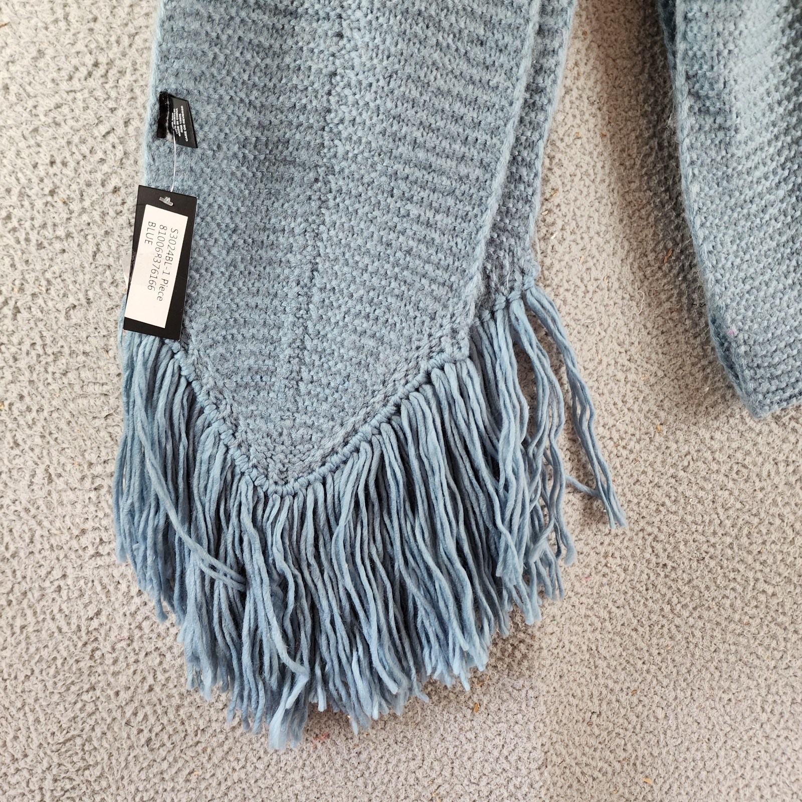 Marcus Adler Ultra Soft Fringe-Trim Winter Scarf Women's One Size Blue - Picture 3 of 15